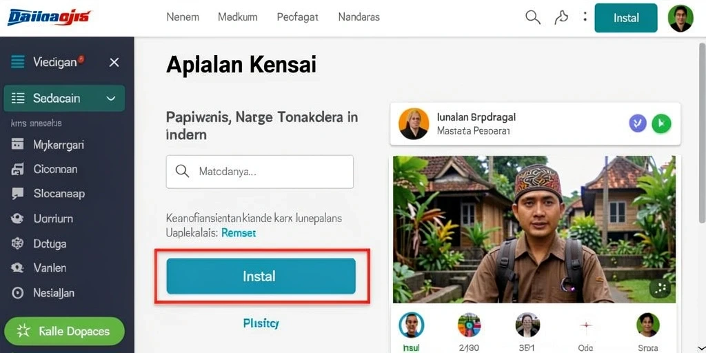 Tampilan antarmuka yang intuitif dan ramah pengguna.