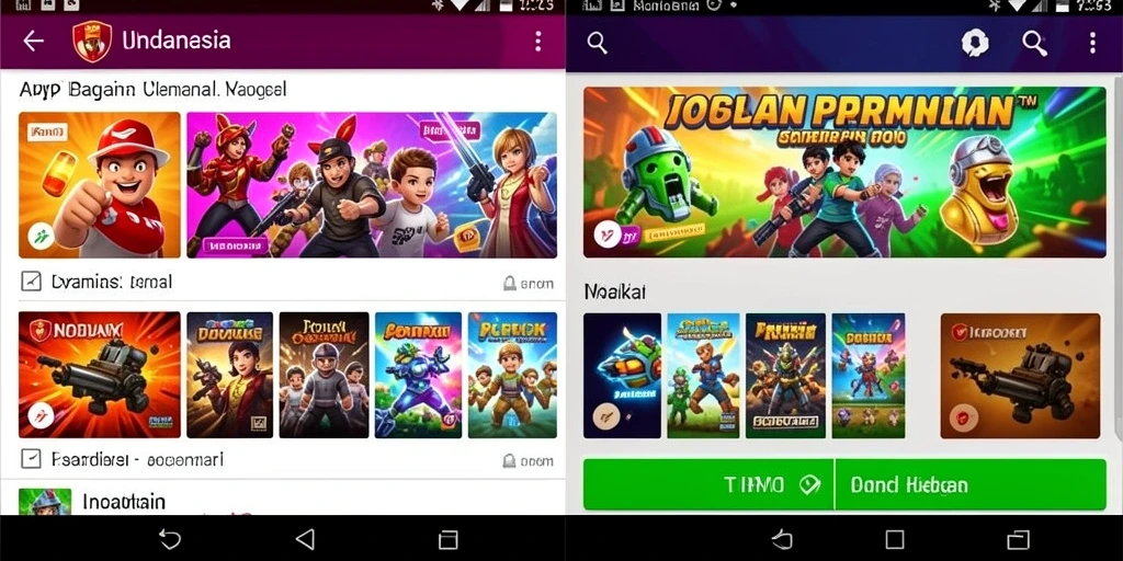 Tampilan menu utama yang menarik dan intuitif.