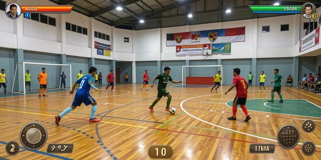 Tampilan grafis yang menarik dan penuh warna.