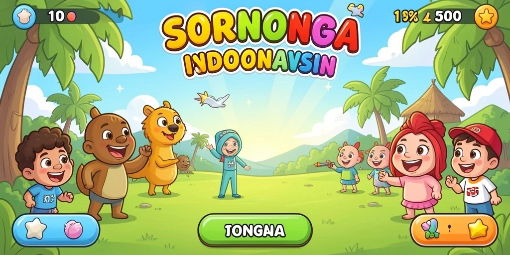 Screenshot menunjukan karakter panda lucu yang beraksi.