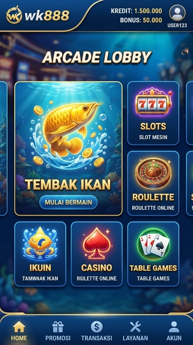 Galeri pratinjau visual wk888 build APK resmi terbaru